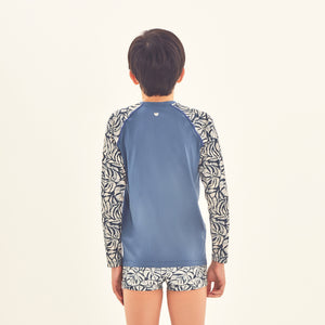 Rash Guard Kids Costela Aco Off White UPF50+